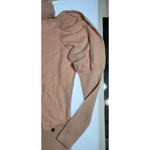 Ted Baker Aidabel Sweater Small Dusty Pink Cashmere Blend Puff Sleeve Mock Neck - Picture 12 of 15